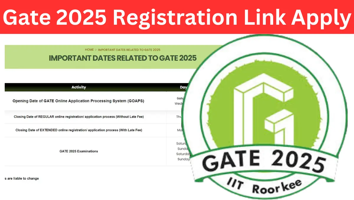 Gate 2025 Registration Link Apply Online